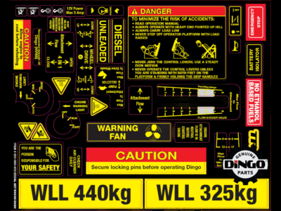 DECAL SET - DASH - K94 / CONTRACTOR / K95